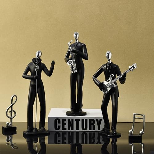 Figura decorativa músico estatua guitarra saxofón miniatura 4