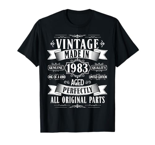Vintage 42nd birthday men Born 1983 42 years old Bday mens Maglietta