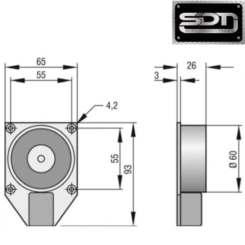 HEKATRON Türhaftmagnet 686N / 63mA THM 425 ideal para pasillos de gran tránsito en edificios 6