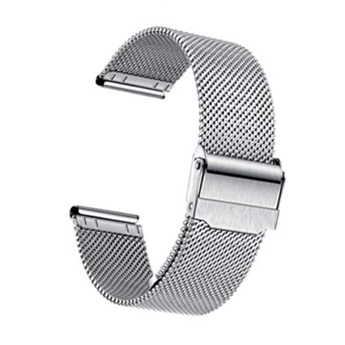HSGZIS Thin Mesh Stainless Steel Watch Bracelets Light Replacement Watch Band Metal Strap for Men Women's Watch Choose Width 10mm-24mm,Silver-20mm