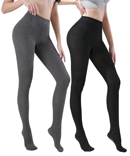 TOCONFFON Women's Winter Leggings Warm Opaque Tights, Stretchy Warm Tights 140D/200D