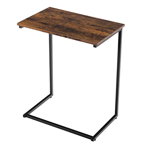 LIFEZEAL Mesa auxiliar moderna con marco de aire en forma C, mesa de consola con patines antideslizantes, puntas de sofá para salón o dormitorio, 55 x 36 x 67 cm, carga de 20 kg Cover