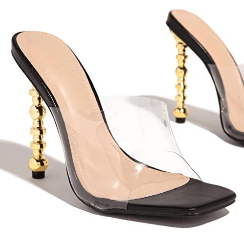 Chaussures à lacets avec strass noirs pour soirée d'été et sorties décontractées - 5