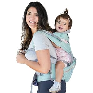 Baby Carrier – 6-in-1 Ergonomic Soft Carrier with Hip Seat and Large Storage, Front and Back Positions, Newborn to Toddler Carrier, Adjustable Waist Up to 43 Inches