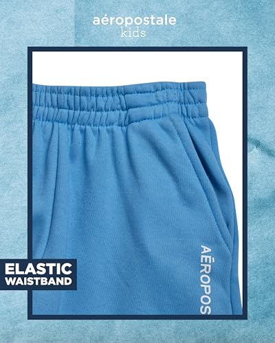 Image of AEROPOSTALE Boys Athletic Shorts Set - 3 Piece Performance Short Sleeve Graphic Boys T Shirts & Fleece Shorts (Size: 8-12)