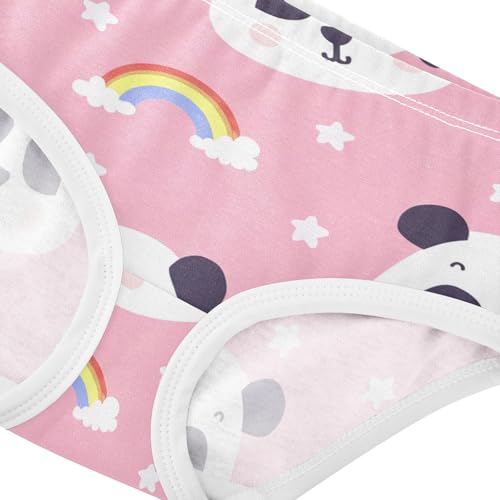 Flower Girls Underwear Toddler 2t Cotton Cute Panties Girl Cute Panda Rainbow Pink Briefs Girls Undies4