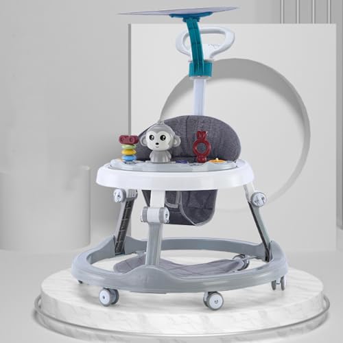 TVT ベビー歩行器 歩行器赤ちゃん ベビーウォーカー ベビー・キッズおもちゃ ベビーカー1歳赤ちゃんカート7~18ヶ月子供用おもちゃ車 家庭の外出先育児所に適しています (グレー)