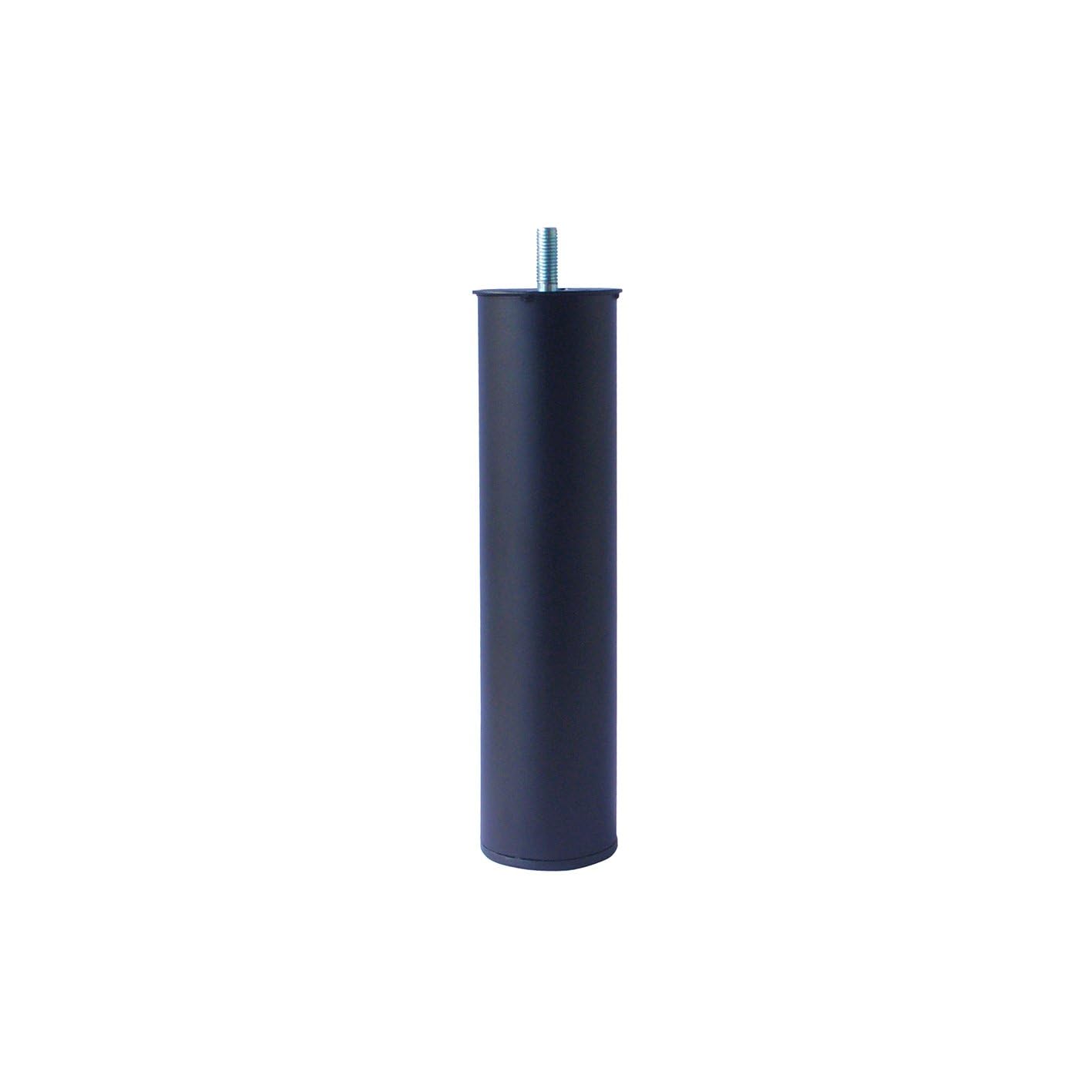 Piede Tondo In Metallo Per Rete Letto Ø 60 - H. 25 Cm. Nero