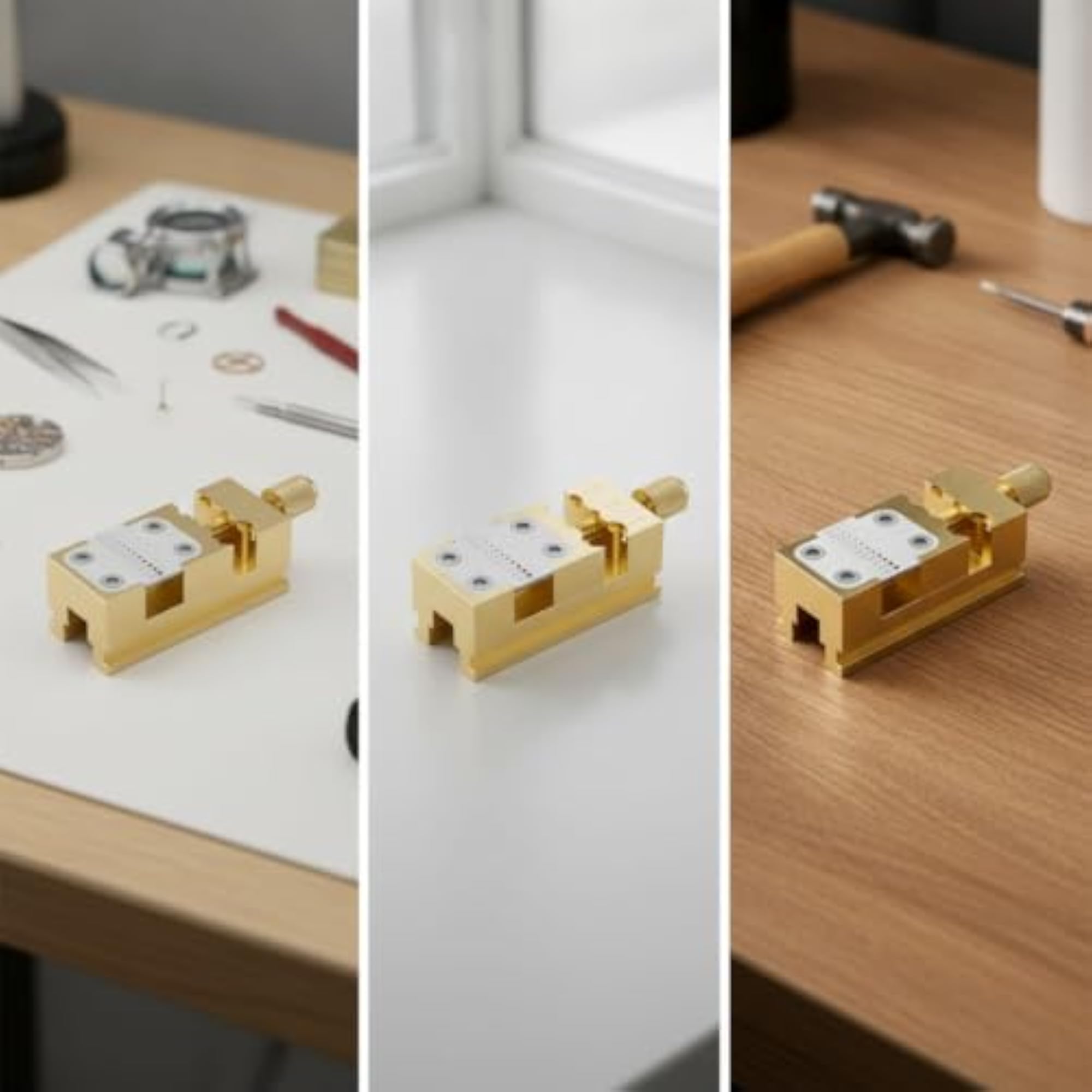 Precision Watchmaker Vise with 11 Holes, Compact Design
