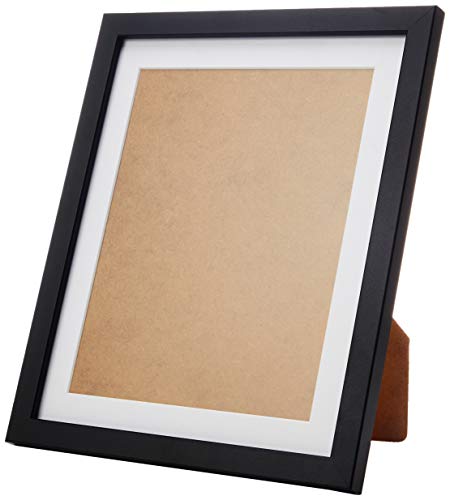Frame Company Allington Black 12x10 inch Frame With White Mount For Image 10x8 inch *Choice of sizes* Fitted with Real Glass