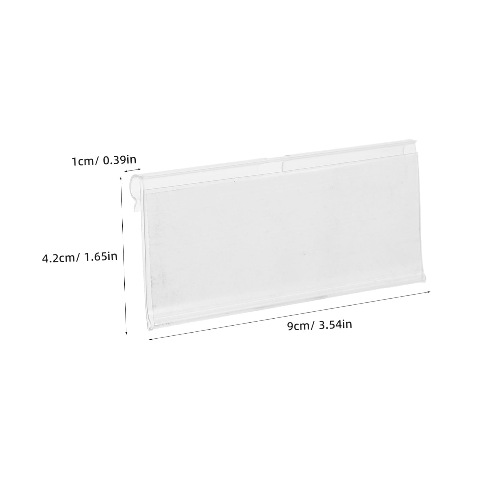 Porta Etichette per Scaffali 100 Set Plastico e Carta, Bordo Liscio