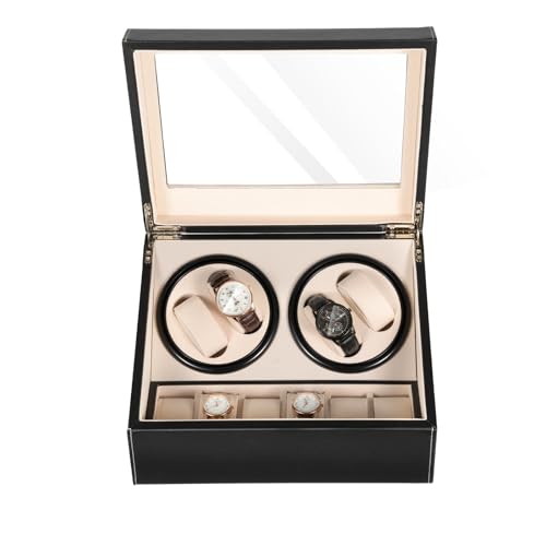 DYRABREST Watch Winder for Automatic Watches Watch Winder Box with 4 Rotator & 6 Storage for Men/Women