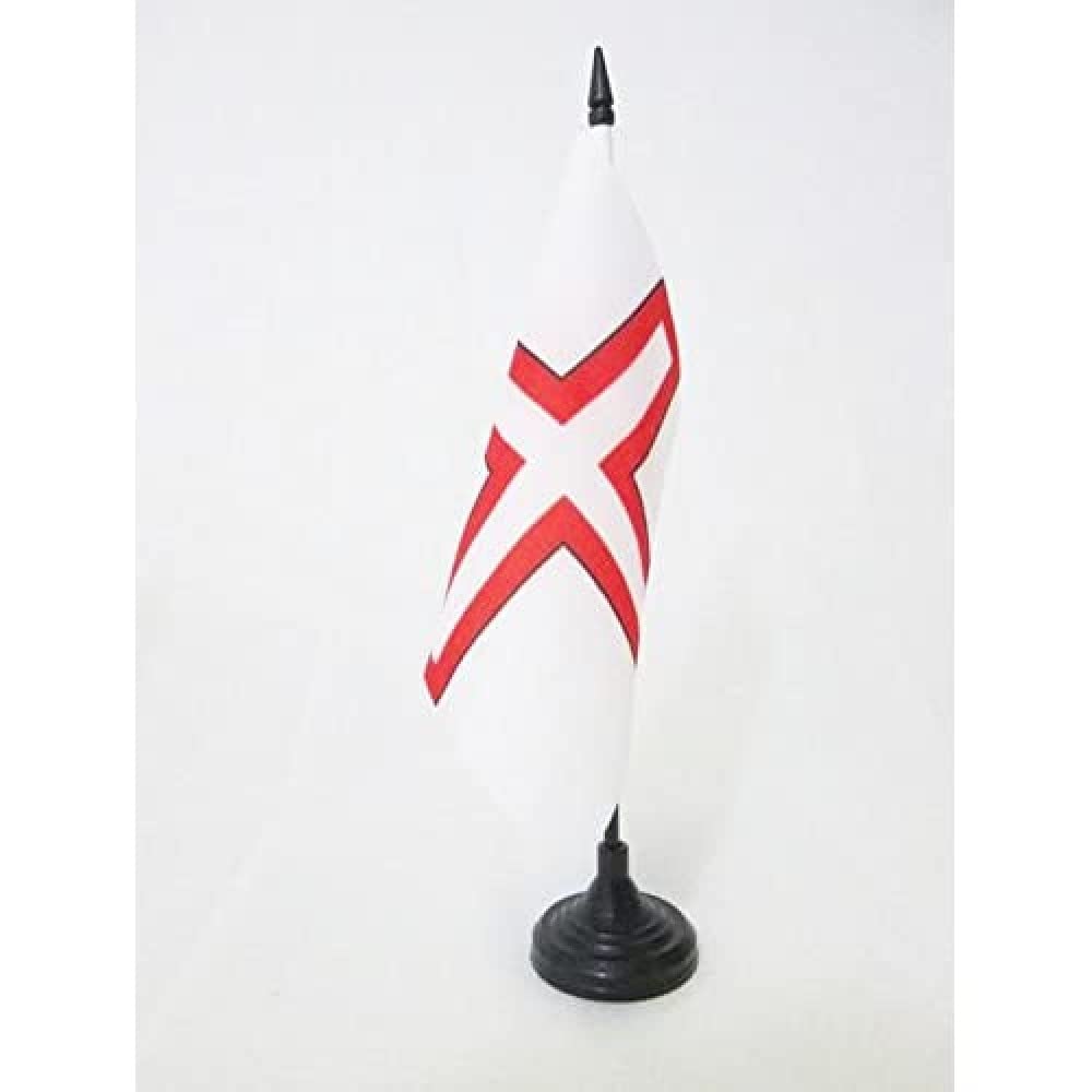 AZ FLAG Order Hospitallers of St Thomas of Canterbury at Acre Table Flag 5'' x 5'' - Knights of St Thomas Desk Flag 15 x 15 cm