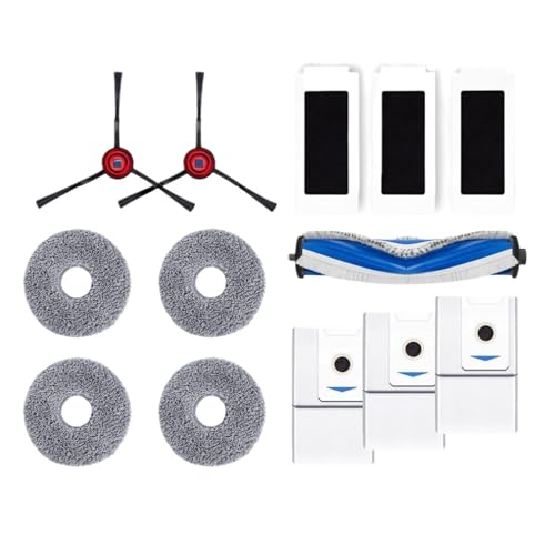 Robot Vacuum Cleaner Accessory Spare Parts,Compatible for ECOVACS T30S Combo/Pro Kit Main/Side Brush, Filter, Mop Rag, Dust Bag(Main Brush 1pc)