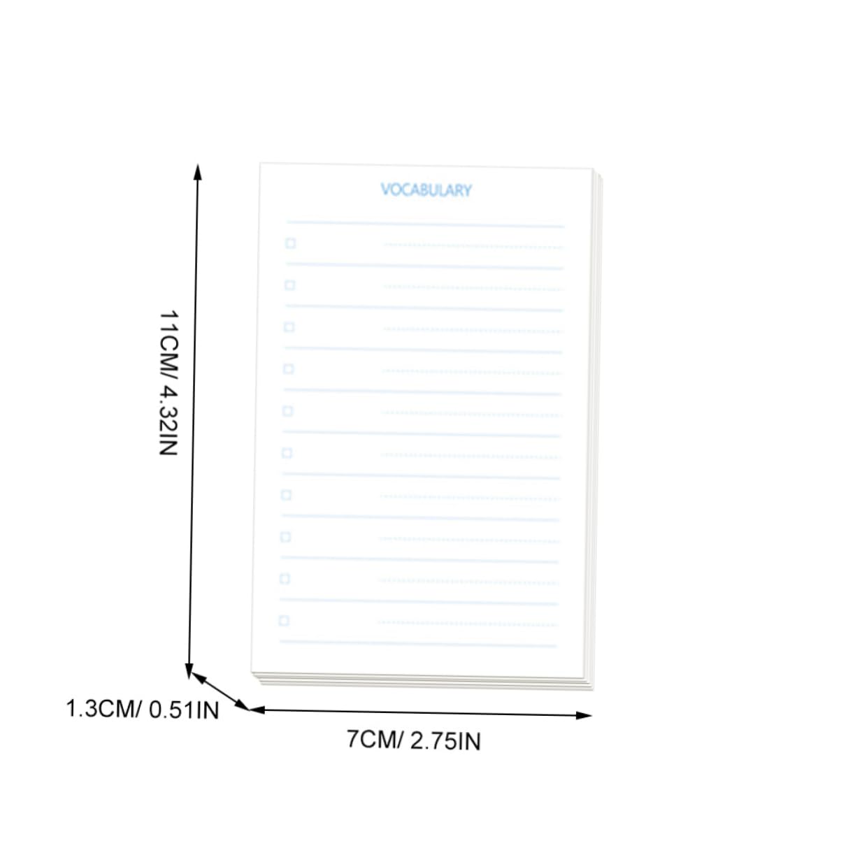 jojofuny 3 Pièces 12 bloc-notes livre de mots plaine Carnet de notes mini cahier école bloc-notes de poche carnet de fiches onglets de page Petit carnet blocs-notes Papier