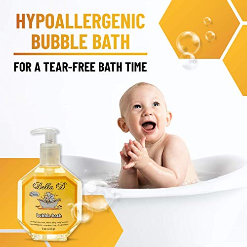 Bella B Bubble Bath For Baby & Kids 8 Oz - Organic Bubble Bath For Toddlers - Toddler Bubble Bath Tear-Free Baby Bubble Bath Organic - Natural Bubble Bath For Kids - Tear-Free Bubble Bath - Kids Bath #TOP1