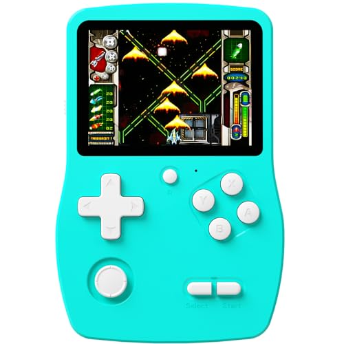 32 Bit Handheld Game for Kids Preloaded 139 Retro Video Games, 3.0'' IPS Screen and Rechargeable Battery Portable Gaming System, Mini Travel Electronic Toy Gifts for Boys Girls (Cyan)