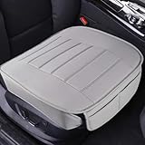 Big Ant Edge Wrapping 2pc Car Front Seat Cushion Cover Pad Mat for Auto Supplies Office Chair with PU Leather(Grey)