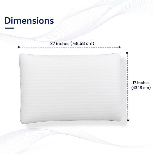 Image of Sleepwell Utsav Pillow | Recycled Microfibre | Neck Support | Micro-Fibre Comfort | Medium Soft Feel | Lightweight & Breathable | Long Lasting Fill | Machine Wash | 27 x 17 Inches | Pack of 1