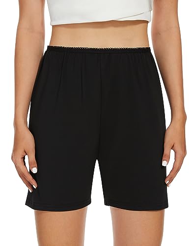 MANCYFIT Bloomers Shorts for Women Pettipants for Under Dresses Flat Edge Culottes Slip Shorts