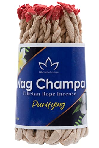 Tibetan Lotus Aromatherapy - Tibetan Rope Incense 4 Scent Bundle (200Pcs Total) - Rose, Lemongrass, Nag Champa & Spikenard- Promotes Wellness And Peacefulness Through Purifying Scents #TOP3