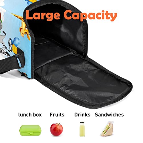 Caja de almuerzo con animales salvajes lonchera hermética e impermeable 3