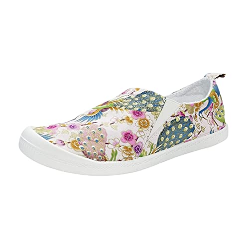 Mujeres Plano Dulce Señoras Otoño Mocasines Zapatillas vulcanizar Zapatos Zapatos Lona Zapatos Casual para Mujeres Tacón Noche, 1 rosa., 37 EU