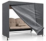 Hollywoodschaukel Abdeckung für 2,3,4-Sitzer, Schutzhülle wasserfest & Winddicht & UV-Schutz - reißfeste Plane Gartenschaukel & Schaukelbank - 210 x 150 x 150cm