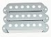 Dopro Chrome 48mm Pole Spacing ST Strat Plastic Guitar Pickup Covers 3 Single Coil for Strat