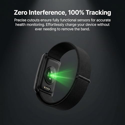 Image of Nylon Sport Band Compatible with Whoop 5.0 Bands One /Peak Breathable Nylon Adjustable Replacement bands for Whoop Band 5.0 - Not Compatible with Gen 4 Black