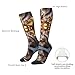 ZGHQHCDRH Christmas Squirrel Print Adult Stockings Fashionable Contrast Color Design, Stretchy Comfort Fit For Sizes 36-45