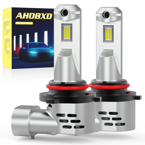 Image of AHOBXD 9005 LED Bulb, 6500K White with Fan Cooling Upgraded Super Bright 900% 60000LM Brightness Real 1:1 Halogen Size 80000Hours Lifespan 9005 /HB3 Car Fog Lights Pack of 2