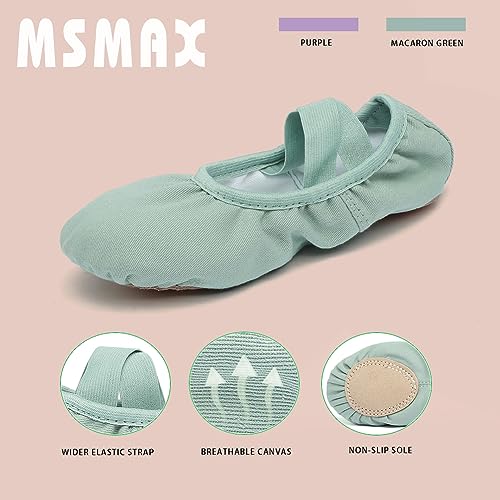 Ballet Shoes for Girls Toddler Lyrical Shoes Split Sole Turners Dance Shoes3