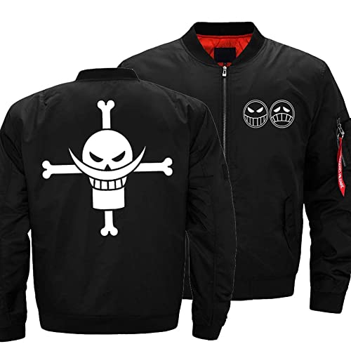 Jaquetas masculinas de voo para barba branca piratas impressão jaquetas bomber quentes à prova de ve