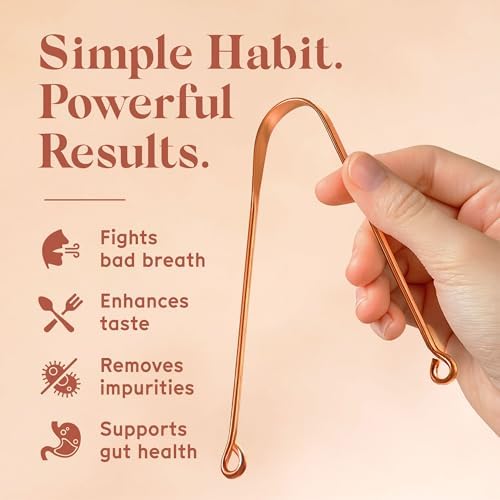 Copper Tongue Scraper | Ayurveda Tongue Scraper | Get Rid of Bad Breath | Yoga Tongue Scraper | Arista(1 Unit) 2