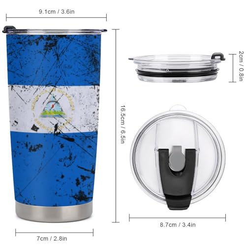 Portavasos para carro universal 4PCS textura bandera Nicaragua miniatura 2