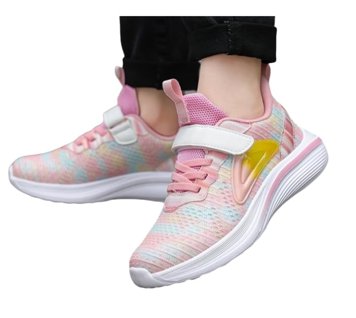 Girls Shoes Sneakers Kids Tennis Shoes Sparkle ColorBurst Lightweight Running Casual Walking Shoes
