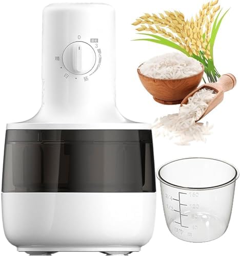 Automatic Rice Milling and Hulling Machine with Adjustable Gears for Home Use, Efficient Grain Processing in Minutes