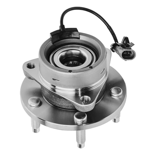 Image of Detroit Axle - 5 Lugs Front Wheel Bearing Hubs for Chevy Cobalt HHR Saturn Ion Pontiac Pursuit G5 [ABS Models] Wheel Bearing and Hubs Assembly Set Pair Hubs Replacement