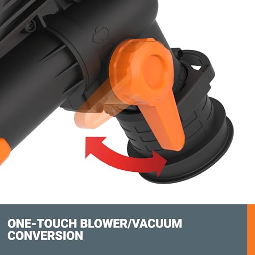 image for WORX Trivac 3-in-1 Electric Leaf Blower for Lawn Care, Leaf Mulcher/Le