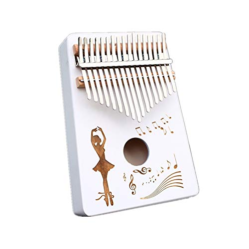 17 Key Kalimba Thumb Piano, Portable Mbira Sanza Finger Piano Hand Piano, Perfect Music Gift For Kids And Adult Beginners (White)
