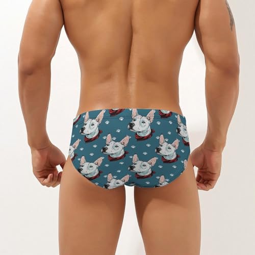 Bull Terrier Dog Novelty Men's Brief Swimwear Pants Swimming Trunks Beach Shorts Underwear2