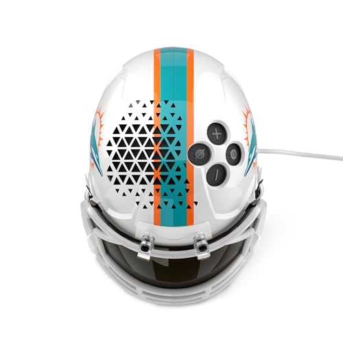 Image of NFL Echo Dot Bundle: Includes Echo Dot | Charcoal and Limited-Edition NFL Helmet Stand | Miami Dolphins