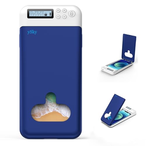 Image of ySky Cell Phone Lock Box with Timer,Portable Timed Phone Lock Box for iPhone and Android Phones, Self-Control Timer Phone Locker Jail to Help Kids,Students Focus Back