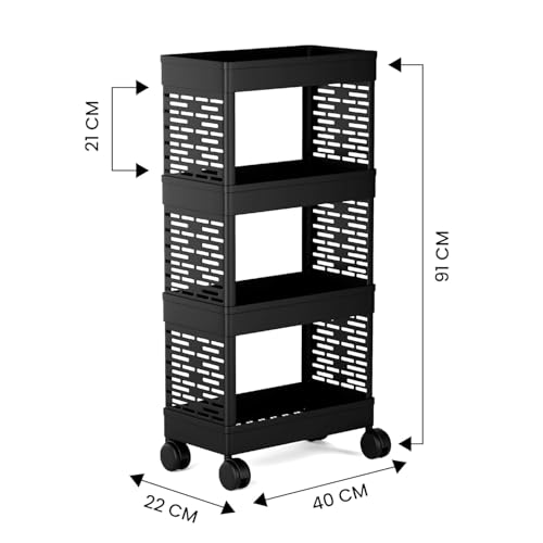 Image of Plastic Multipurpose 4-Tier Floor Mount Corner Shelf Kitchen Organizer Rack /Storage Shelf /Dish Rack /Storage Rack for Kitchen