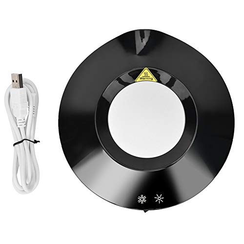 USB Drink Cooler Bed Warmer Beer Heater car Cup Holder and Cooling Coaster Electric Chiller Smart Cold Plate Coffee Tabletslaptops peripherals (Black)