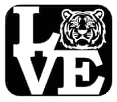 Amazon.com: Tiger Sticker Love Head TP 1225 6 inch Decal
