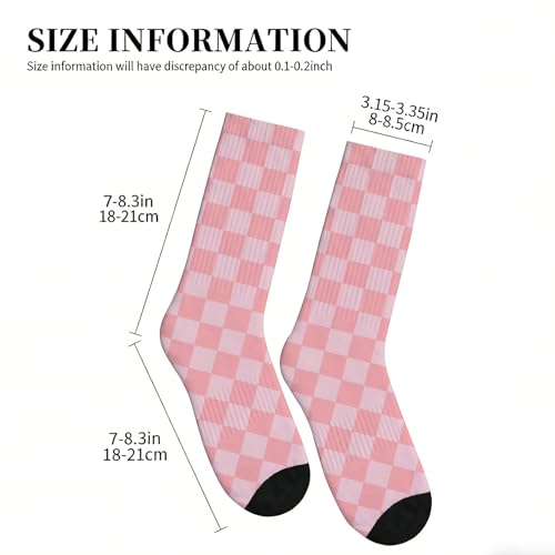 Image of Checkered Socks, Cute Socks for Women for Travel, Running, Daily