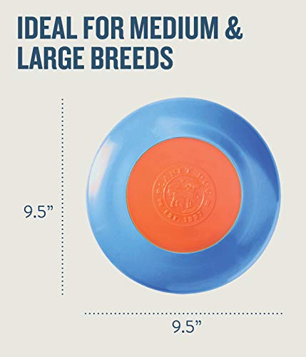 Planet Dog Orbee-Tuff Zoom Flyer Disc Blue/Orange Dog Fetch Toy, Large #TOP6