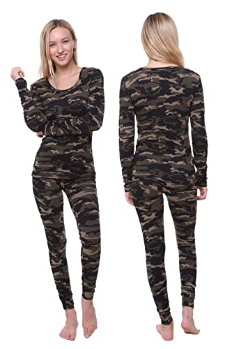 Ultra Dry Women Thermal Underwear Set; Base Layer Soft Fleece Lining Ladies 2 pc Top Shirt & Bottom...